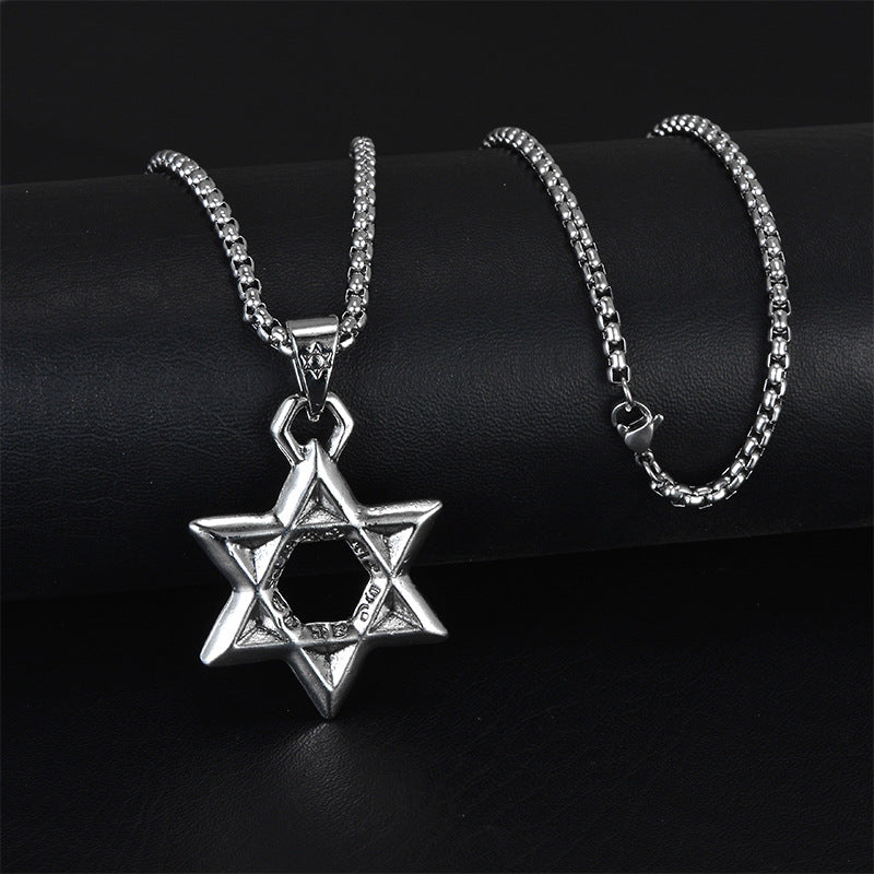 Wholesale Personality trendy titanium steel hip-hop necklace men's trendy disco all-match hiphop pendant long sweater chain pendant