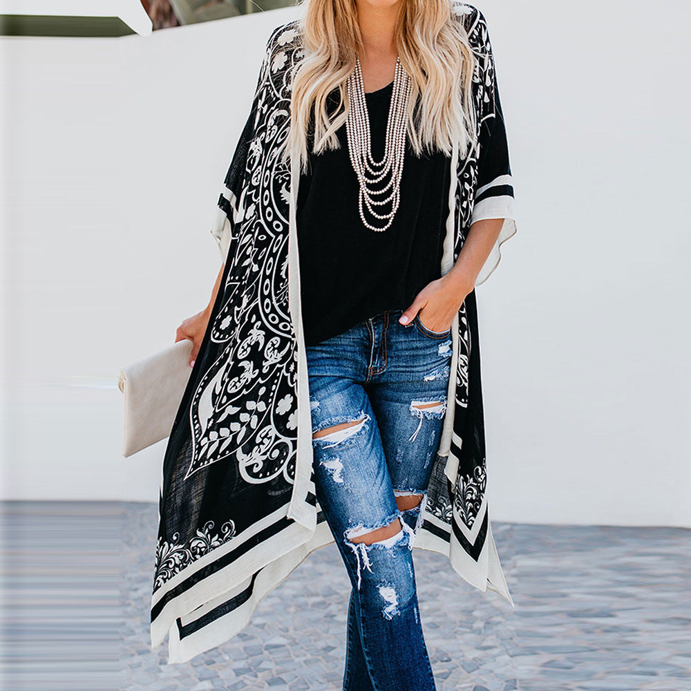 Cubiertos de trajes de baño de chal impresos al por mayor