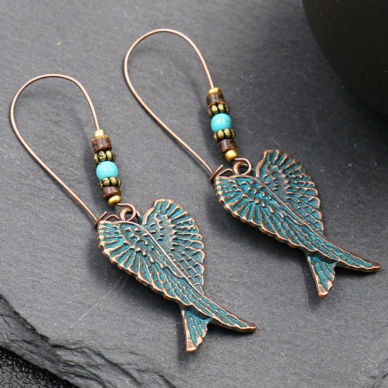 Wholesale Handmade Round Hollow Love Earrings