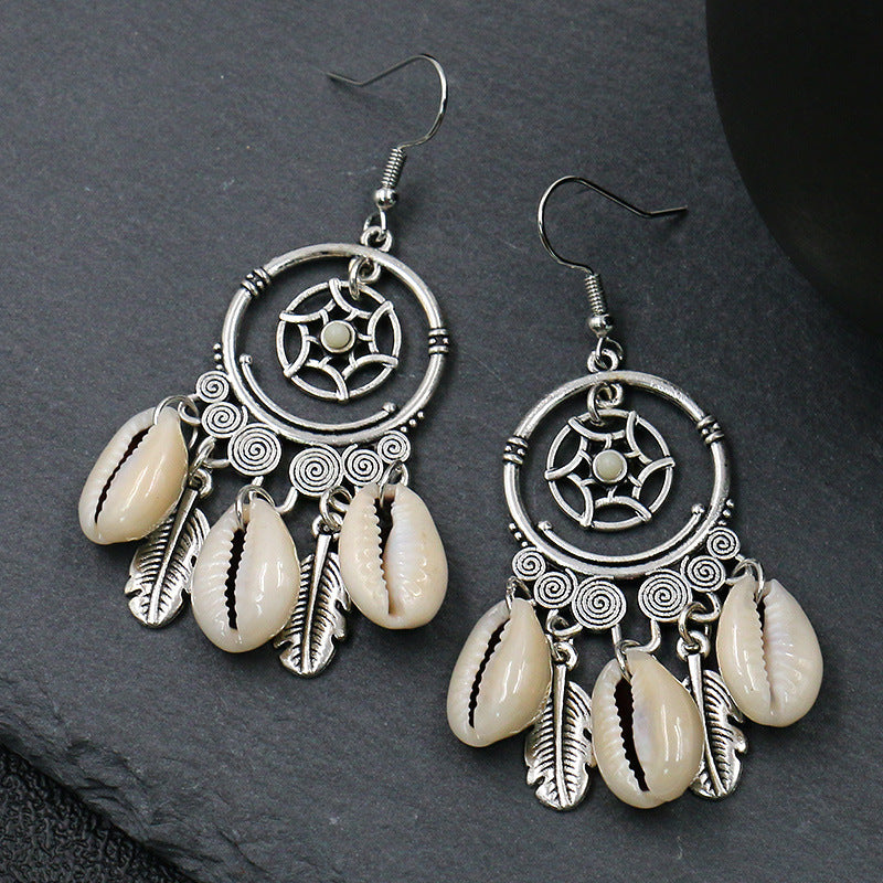 Wholesale Handmade Round Hollow Love Earrings