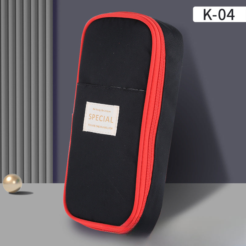 Wholesale Macaron Colored Large Capacity Canvas Pen Bag