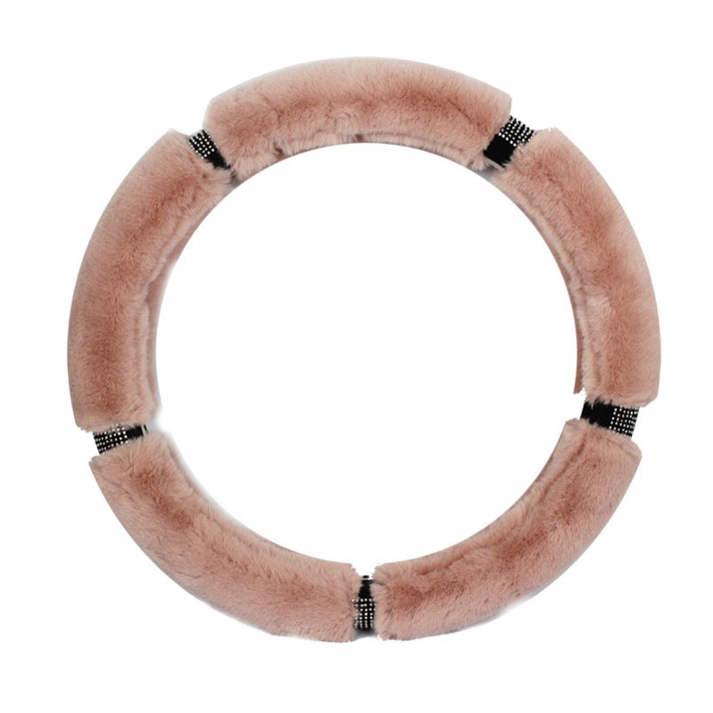 Wholesale New Winter Plush Warm Cover Hot Diamond Inlaid Handlebar