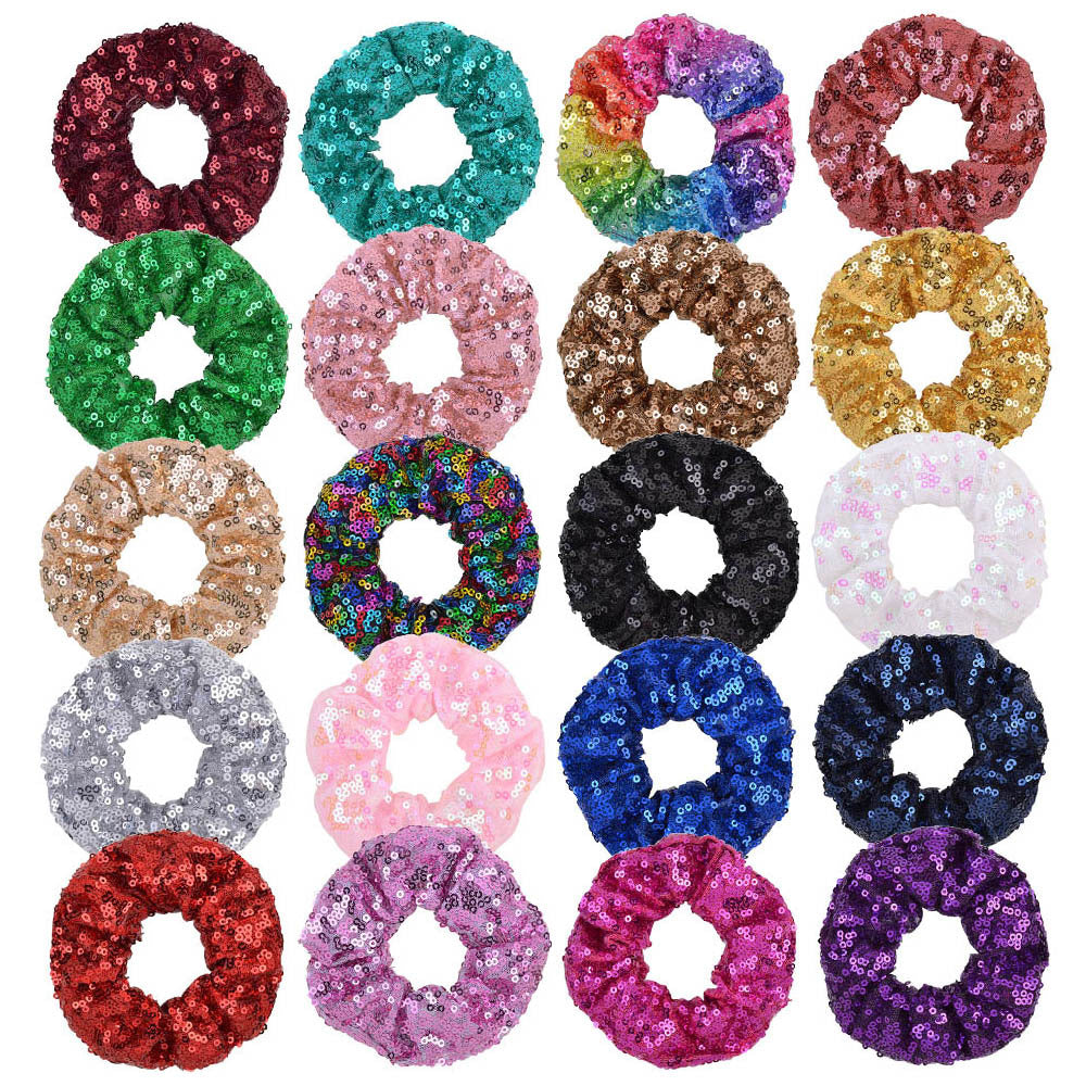 Wholesale  hair ring  fish scale sequinsHair Scrunchies