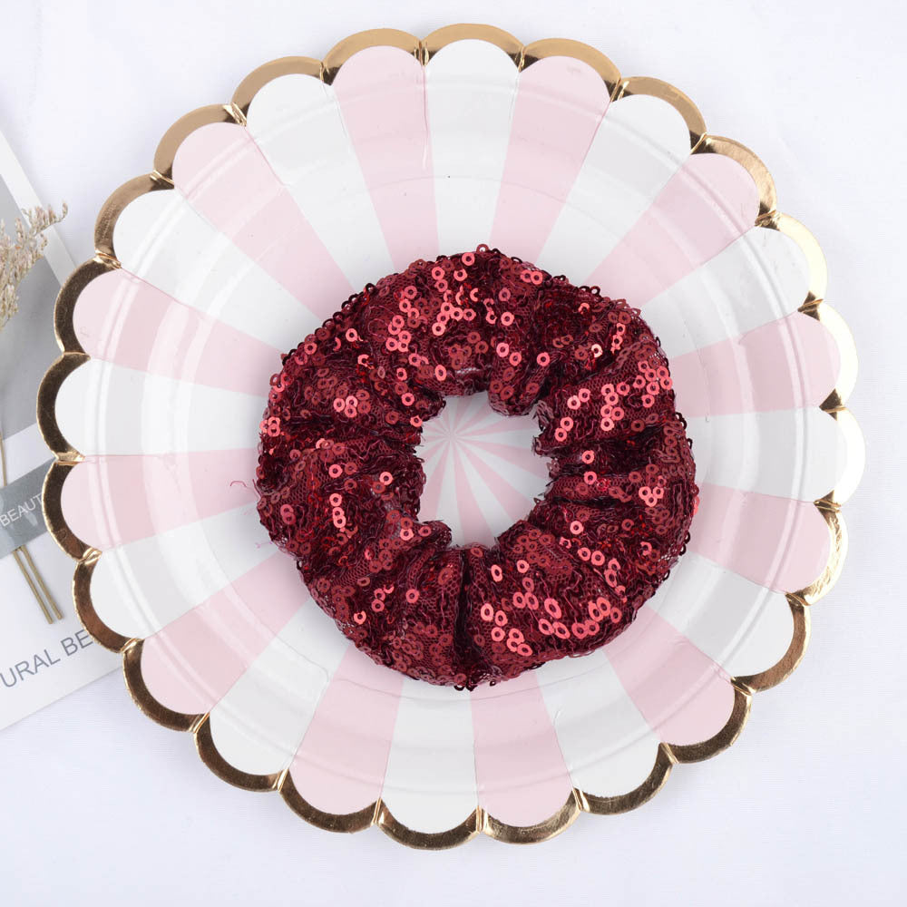 Wholesale  hair ring  fish scale sequinsHair Scrunchies