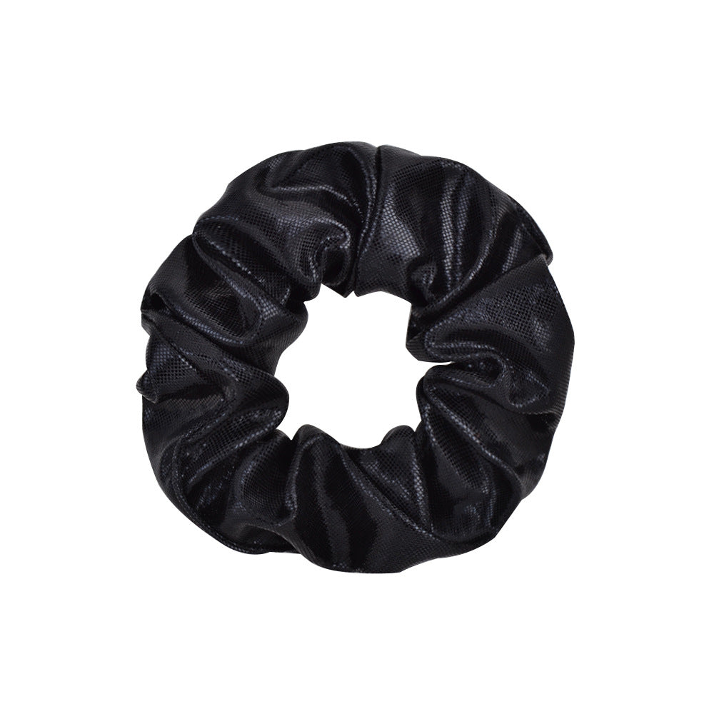 Wholesale 10pcs/pack bronzing solid color large intestine ring hair ring laser fabric large intestine ring headdress