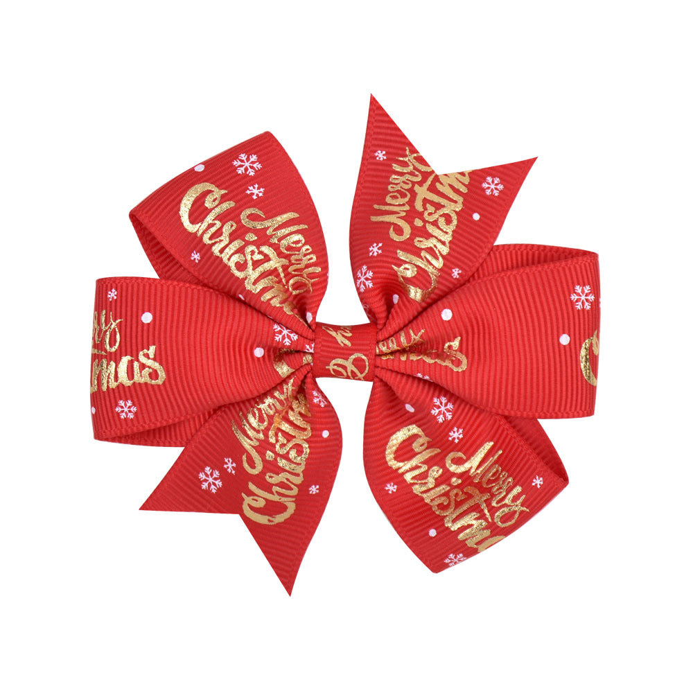 Wholesale children's Christmas six-ear bow polyester headdress