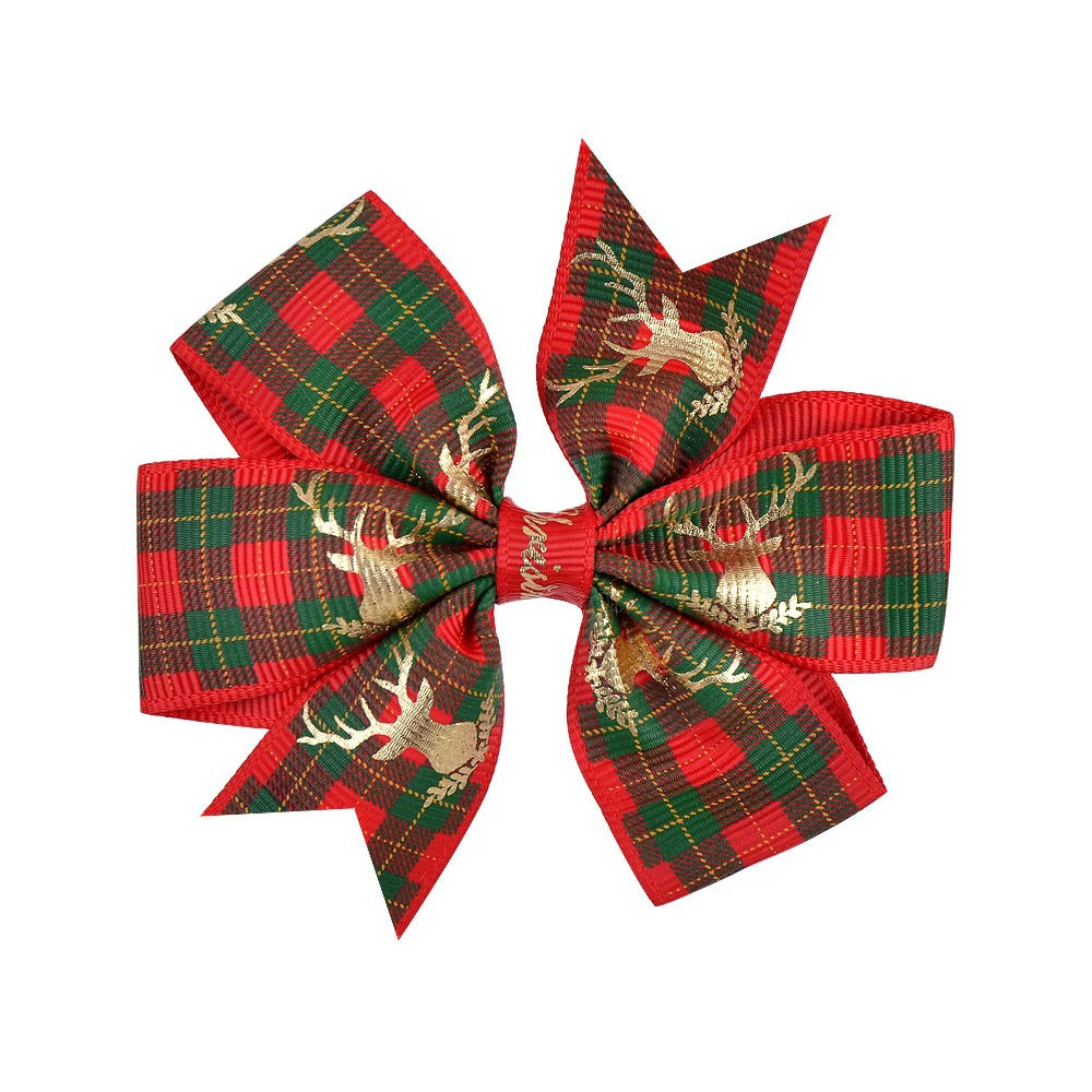 Wholesale children's Christmas six-ear bow polyester headdress