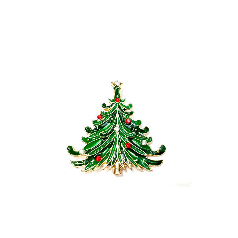 Wholesale Christmas Diamond Christmas Tree Brooch