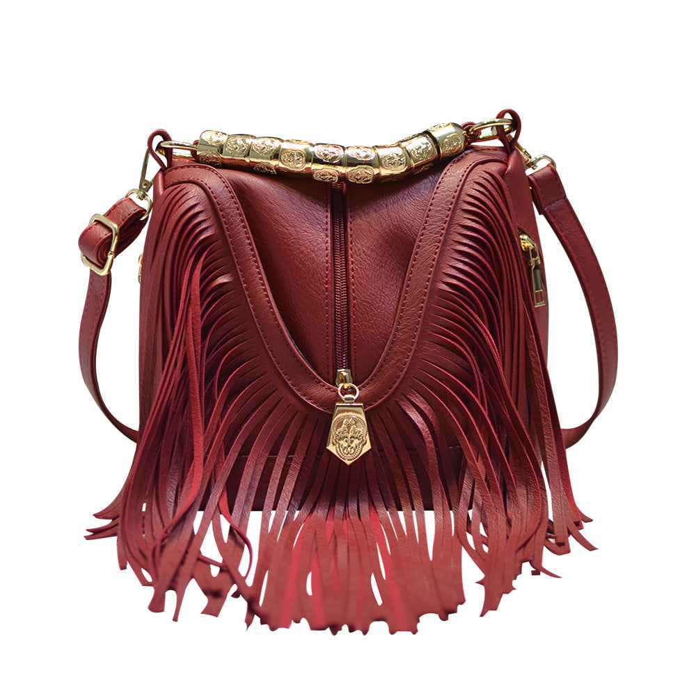 Wholesale PU Tassel Shoulder Bag