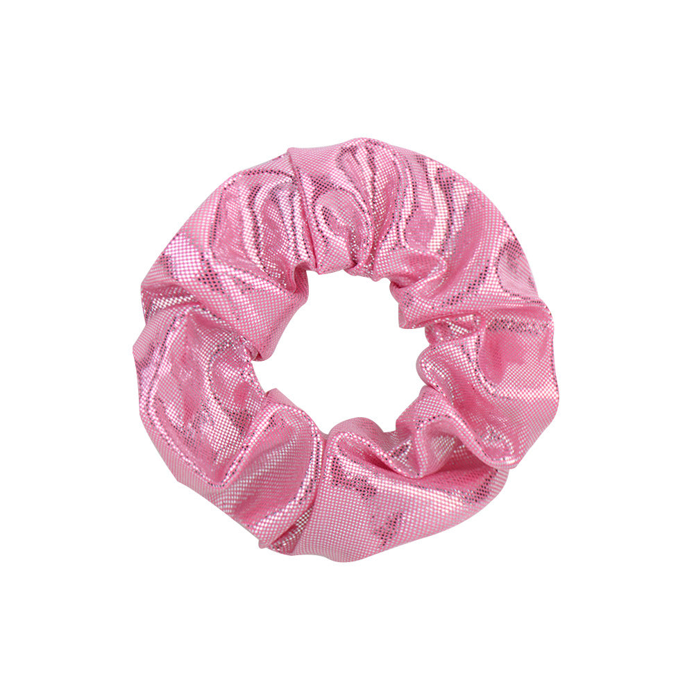 Wholesale 10pcs/pack bronzing solid color large intestine ring hair ring laser fabric large intestine ring headdress