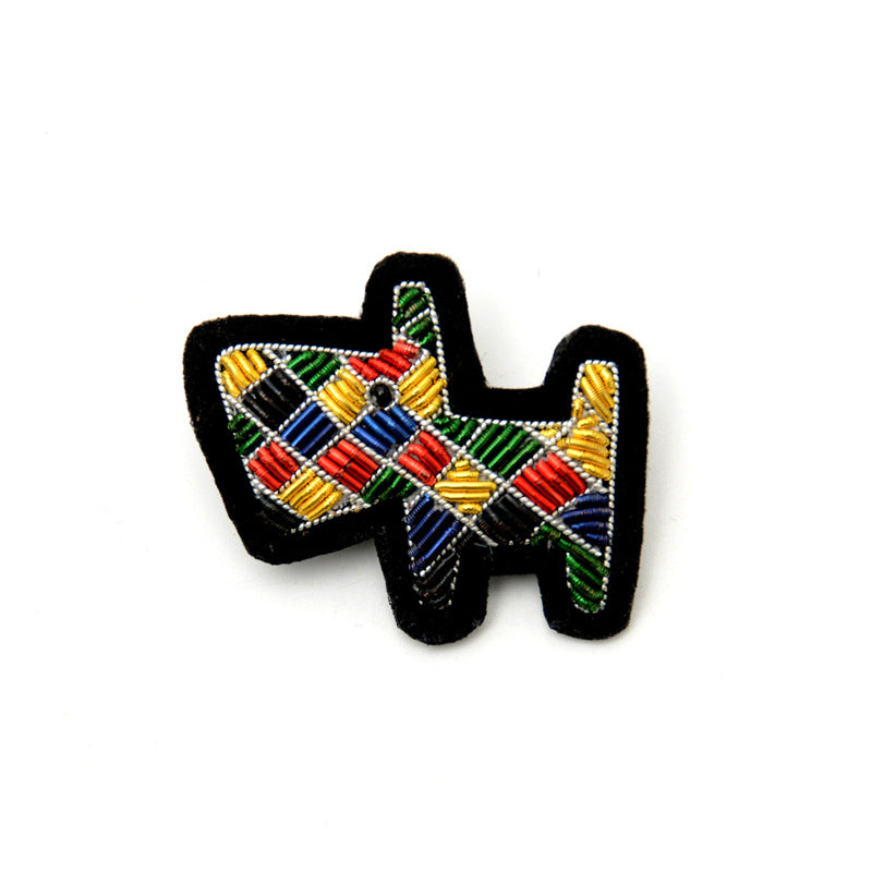 Wholesale DIY Hand Embroidered Indian Silk Cloth Patches Colorful Puppy Hat Clothes Accessories