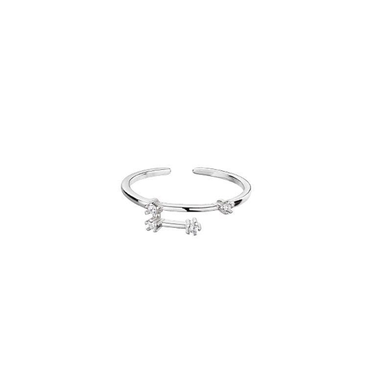 Wholesale of Twelve Constellations Pure Silver Open Ring