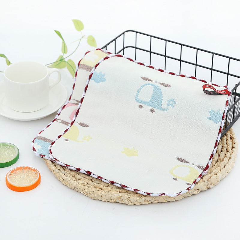 Wholesale Pure Cotton Square Towel Six Layer Gauze Baby Bibs Toddler Handkerchiefs Nursery Use Small Towels For Babies