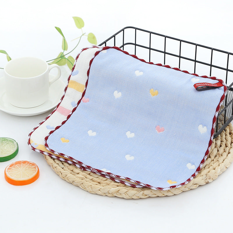 Wholesale Pure Cotton Square Towel Six Layer Gauze Baby Bibs Toddler Handkerchiefs Nursery Use Small Towels For Babies