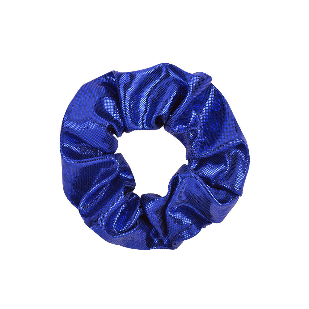 Wholesale 10pcs/pack bronzing solid color large intestine ring hair ring laser fabric large intestine ring headdress