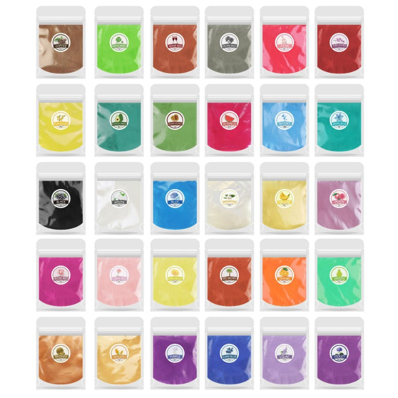 Wholesale Color Mixing DIY Slime Mica Pearl Powder 10g Self standing Bag DIY Powder