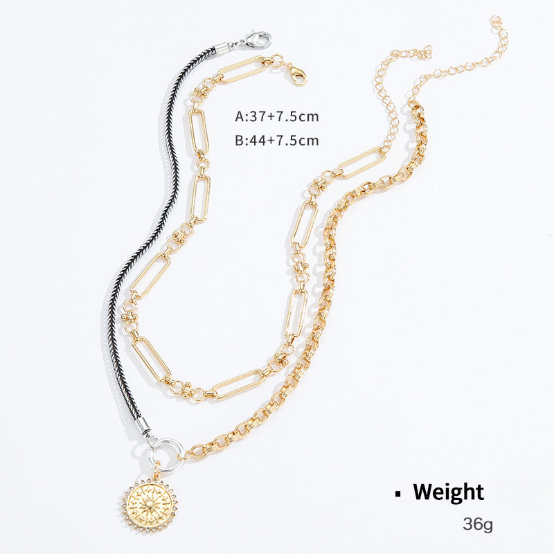 Wholesale Multi-layered Snake Cross Necklace