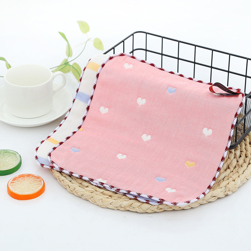 Wholesale Pure Cotton Square Towel Six Layer Gauze Baby Bibs Toddler Handkerchiefs Nursery Use Small Towels For Babies