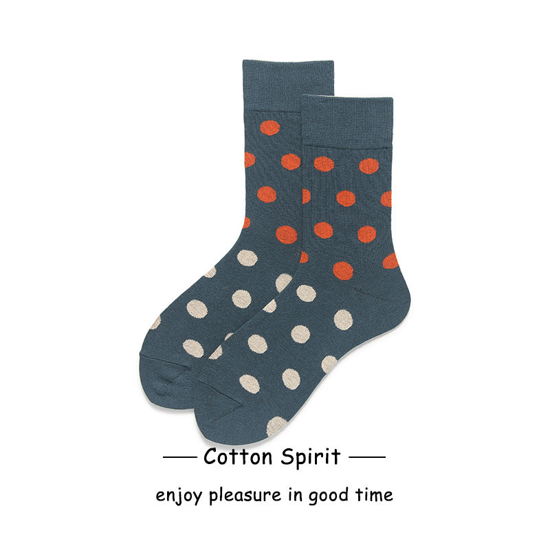 Wholesale Valentine's Day Autumn and Winter Cotton Socks College Style Striped Mid-calf Socks