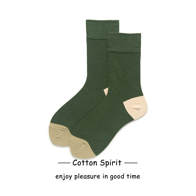 Wholesale Valentine's Day Autumn and Winter Cotton Socks College Style Striped Mid-calf Socks