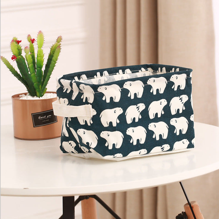 Wholesale Cotton and Linen Foldable Waterproof Portable Storage Box