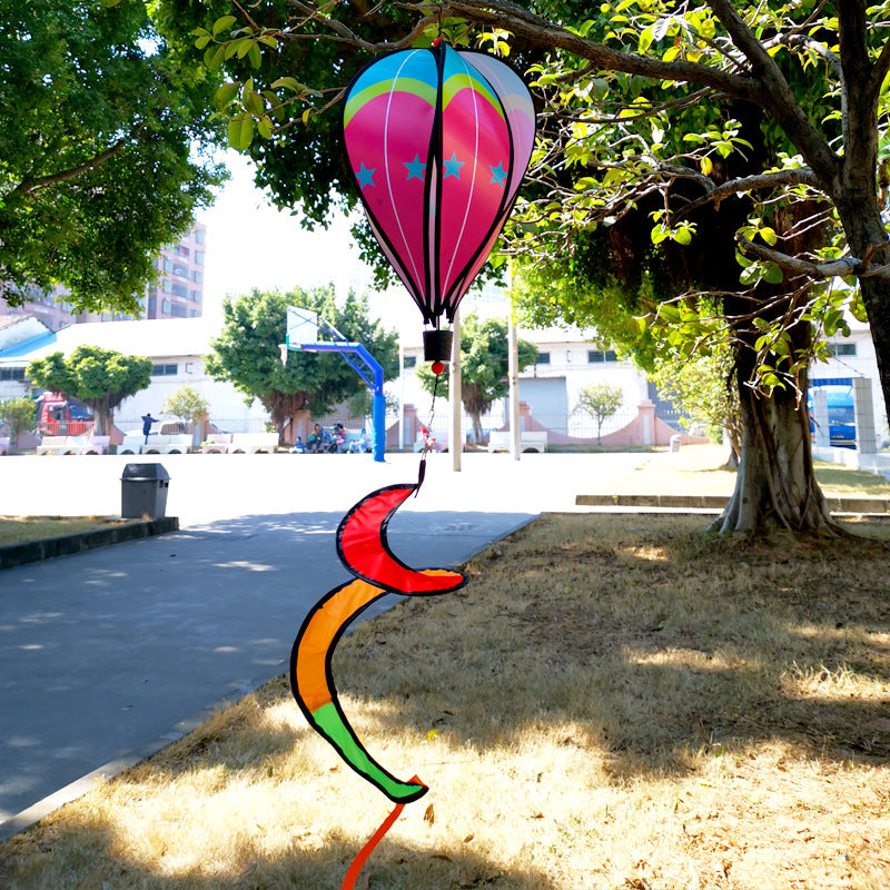 Wholesale Hot Sale Rainbow Hot Air Balloon National Flag Outdoor Decoration Windmill