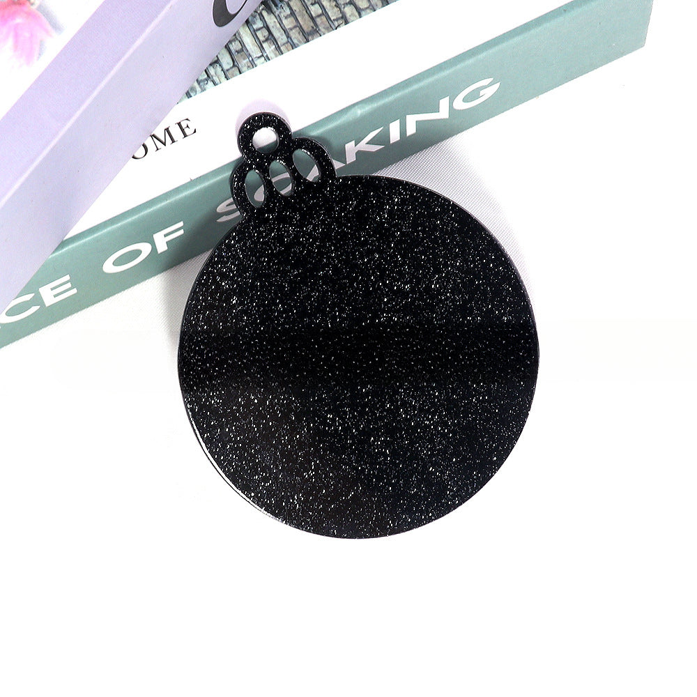 Wholesale 10pcs Glitter Acrylic Christmas Pendant Decoration DIY Glitter Craft Hanging Ornament Patch