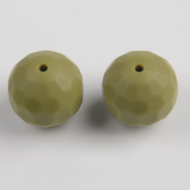 Wholesale 100PCS/PACK 16MM Food Grade Round Rhombus Silicone Beads