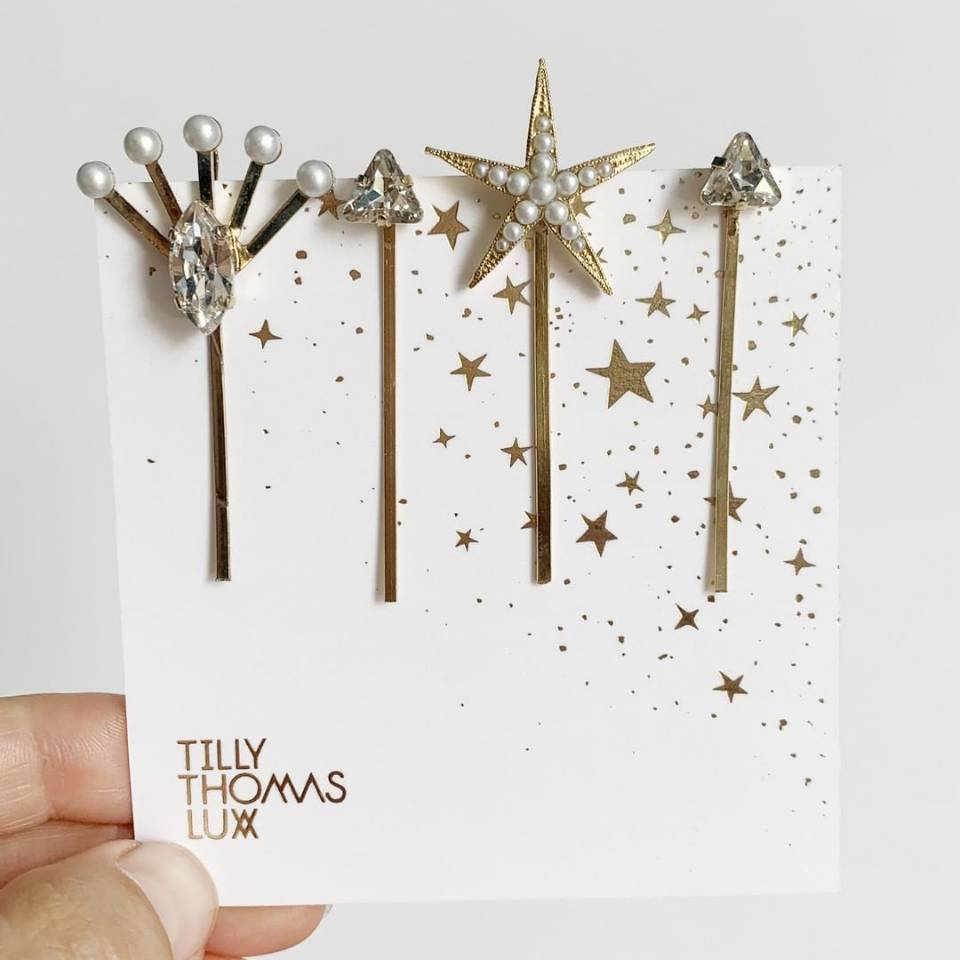 Wholesale Alloy Starfish Diamond Duckbill Hair Clip