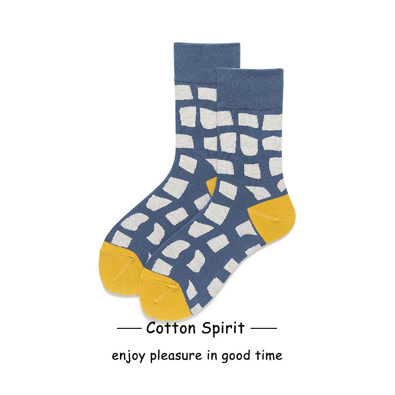 Wholesale Valentine's Day Autumn and Winter Cotton Socks College Style Striped Mid-calf Socks