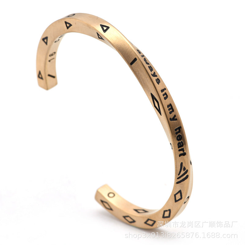 Wholesale Titanium steel all-match bracelet open couple bracelet