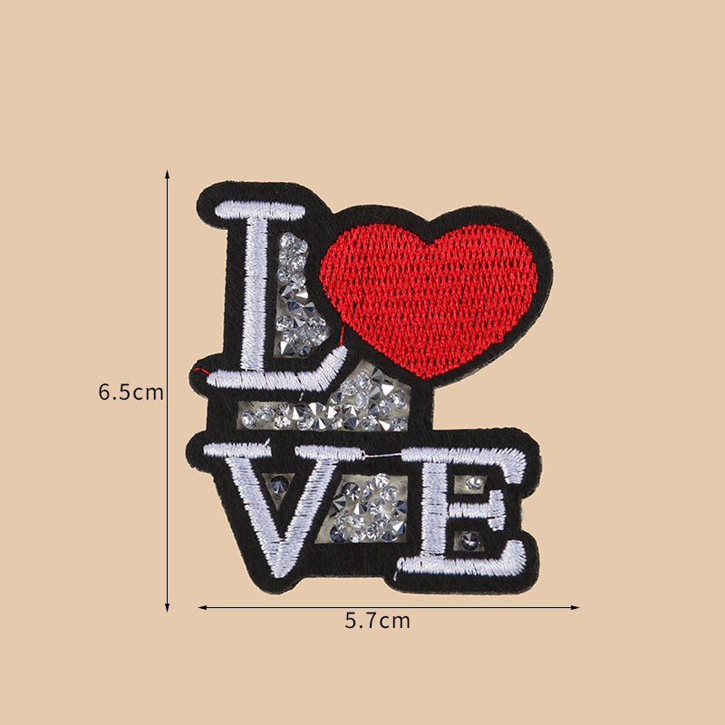 Wholesale 10pcs Embroidery diverse cartoon diamond inlaid DIY Patches
