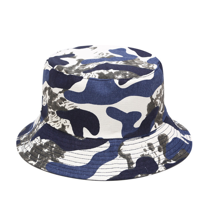 Wholesale  best selling camouflage double-sided basin hat spring and summer travel sun protection sun hat men's and women's fisherman hat
