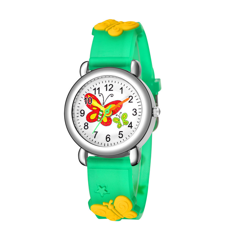 Wholesale Plastic Cute Butterfly Pattern Quartz Kids Watch