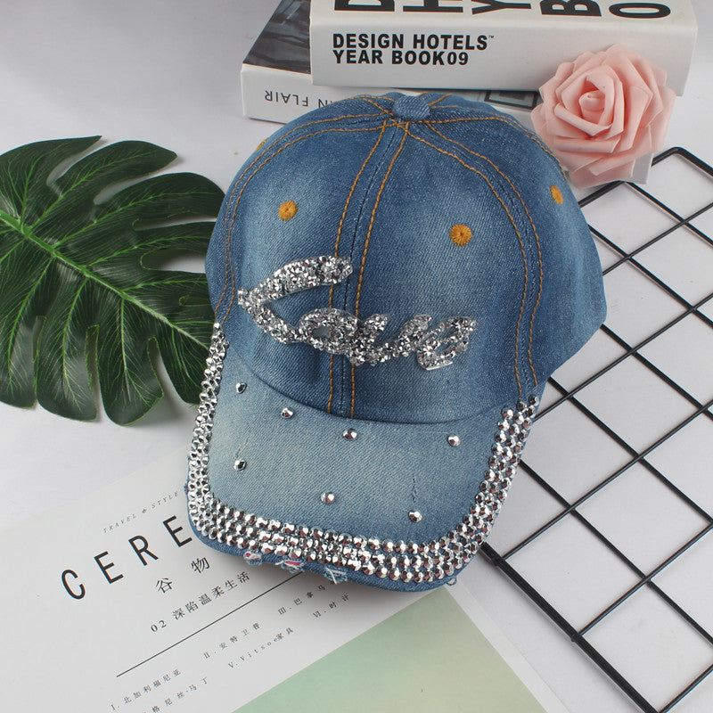 Wholesale Leisure Diamond Inlaid Cotton Baseball Caps