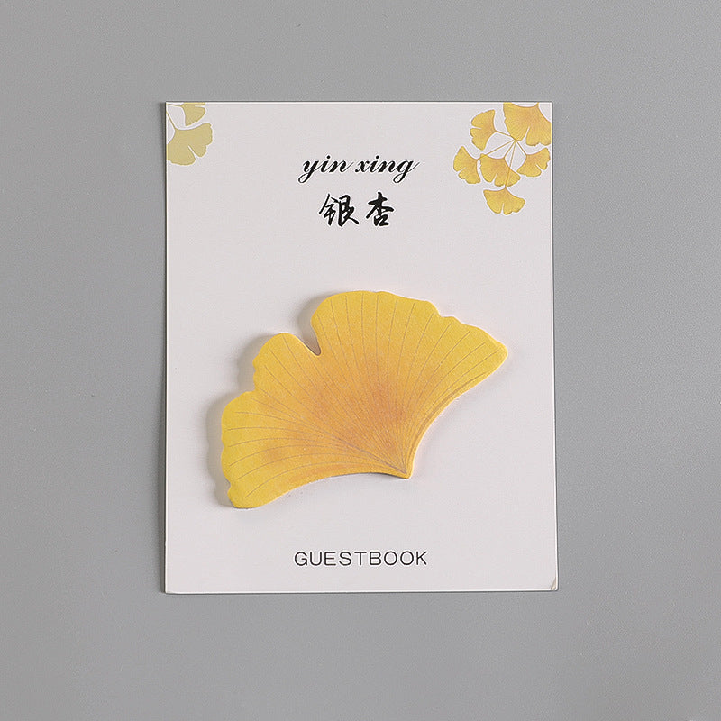 Wholesale Paper Creative Leaf Maple Leaf Ginkgo Sticky Notes