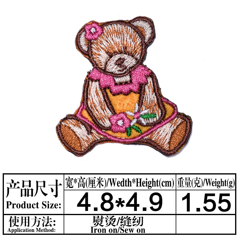 Wholesale Cloth Handmade Cartoon Animal Patch For Clothing Decorative Applique Everyday Use