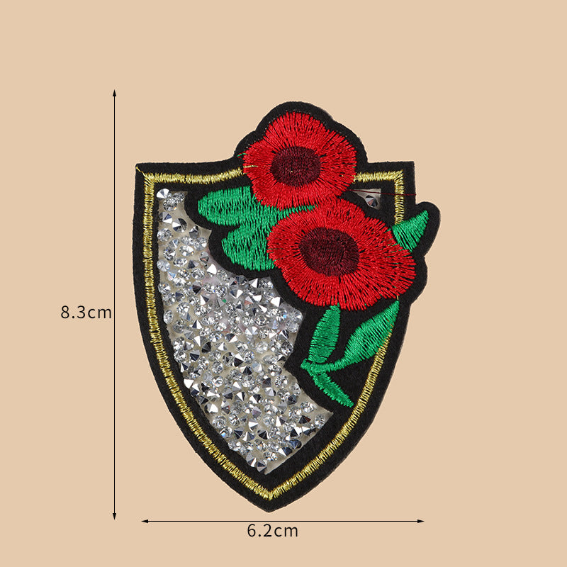 Wholesale 10pcs Embroidery diverse cartoon diamond inlaid DIY Patches