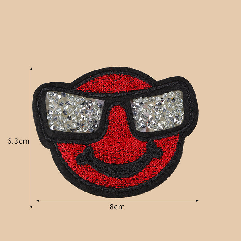 Wholesale 10pcs Embroidery diverse cartoon diamond inlaid DIY Patches