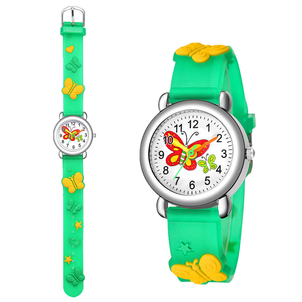Wholesale Plastic Cute Butterfly Pattern Quartz Kids Watch