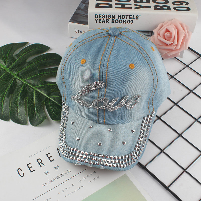 Wholesale Leisure Diamond Inlaid Cotton Baseball Caps