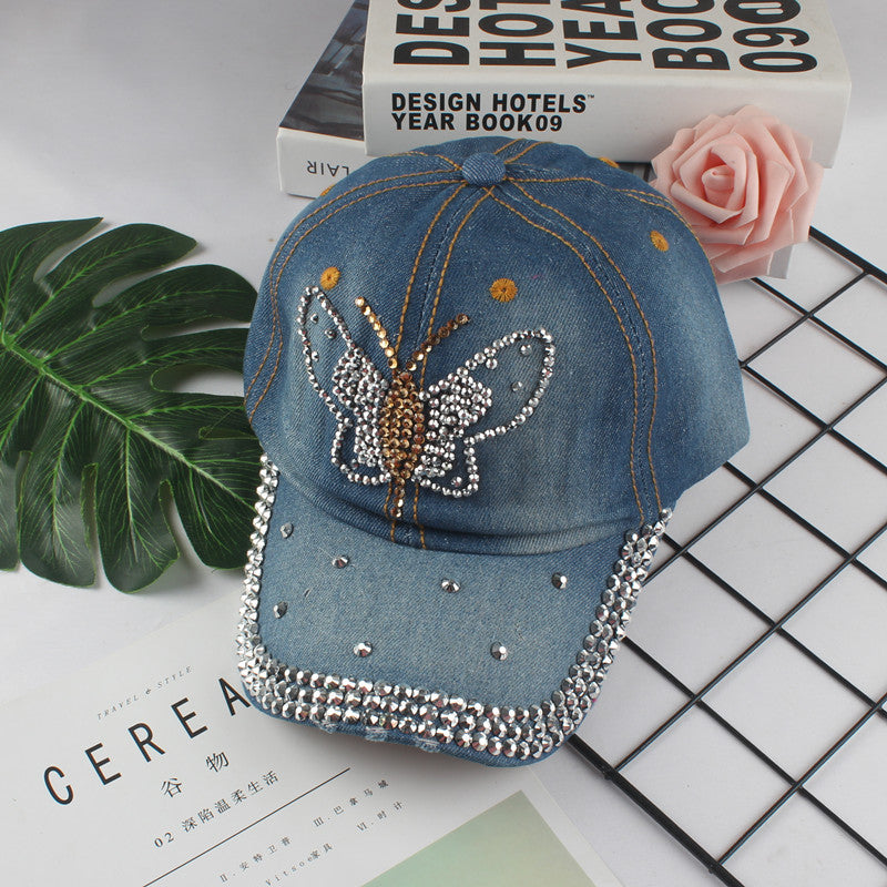 Wholesale Leisure Diamond Inlaid Cotton Baseball Caps