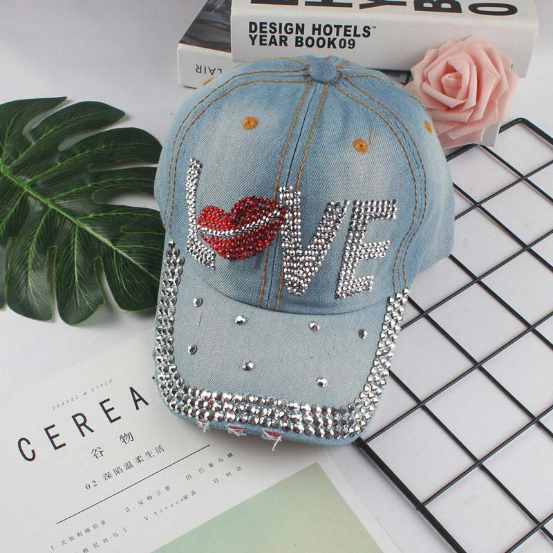 Wholesale Leisure Diamond Inlaid Cotton Baseball Caps