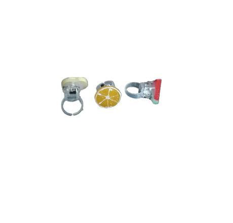 Wholesale LED Cartoon Fruit Luminous Plastic Ring Toys