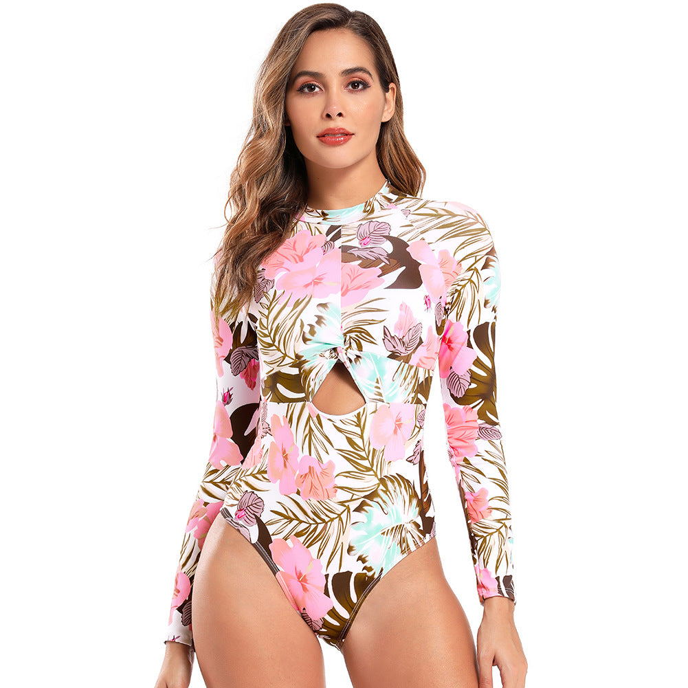 Wholesale Fresh Long Sleeve Polyester Swimwear