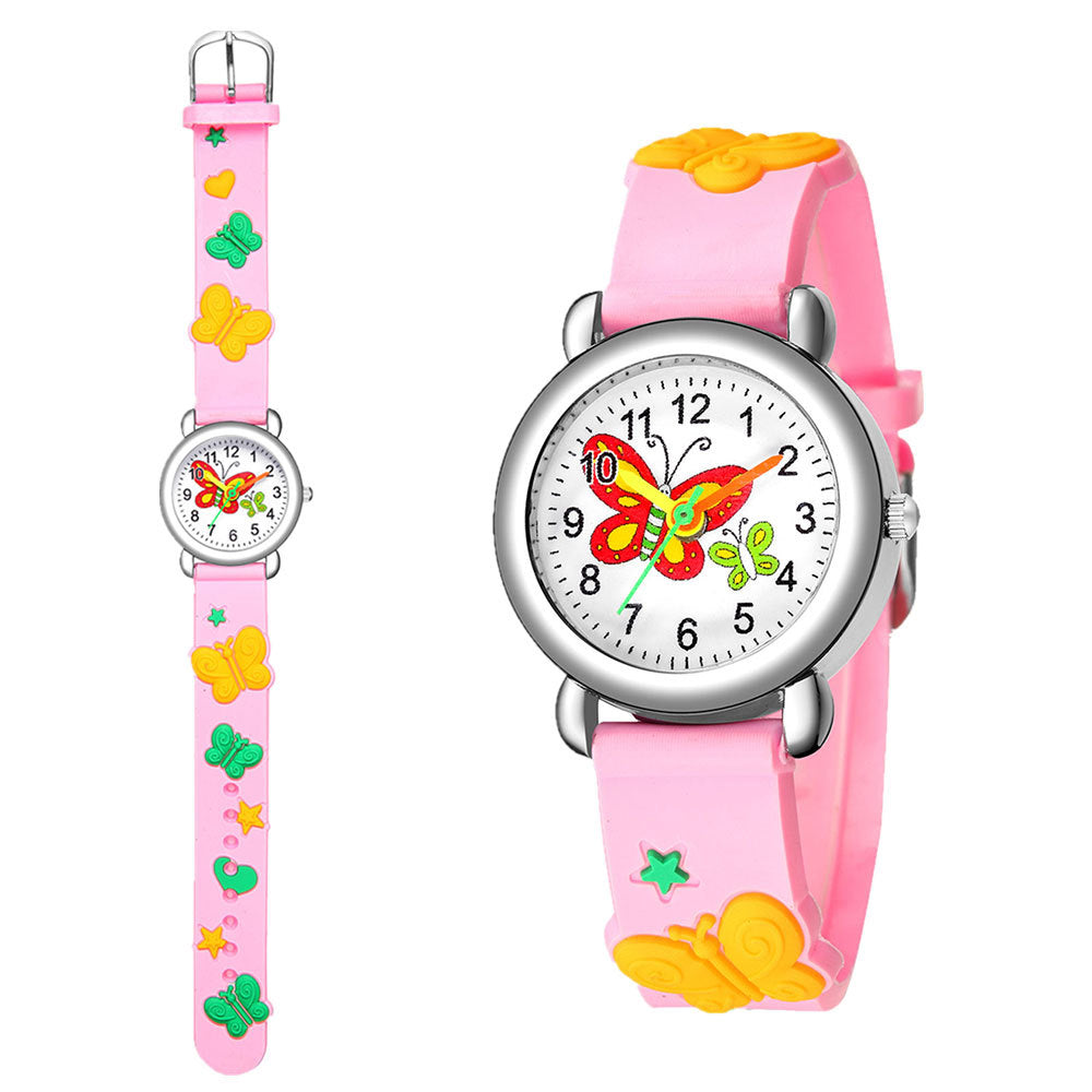 Wholesale Plastic Cute Butterfly Pattern Quartz Kids Watch