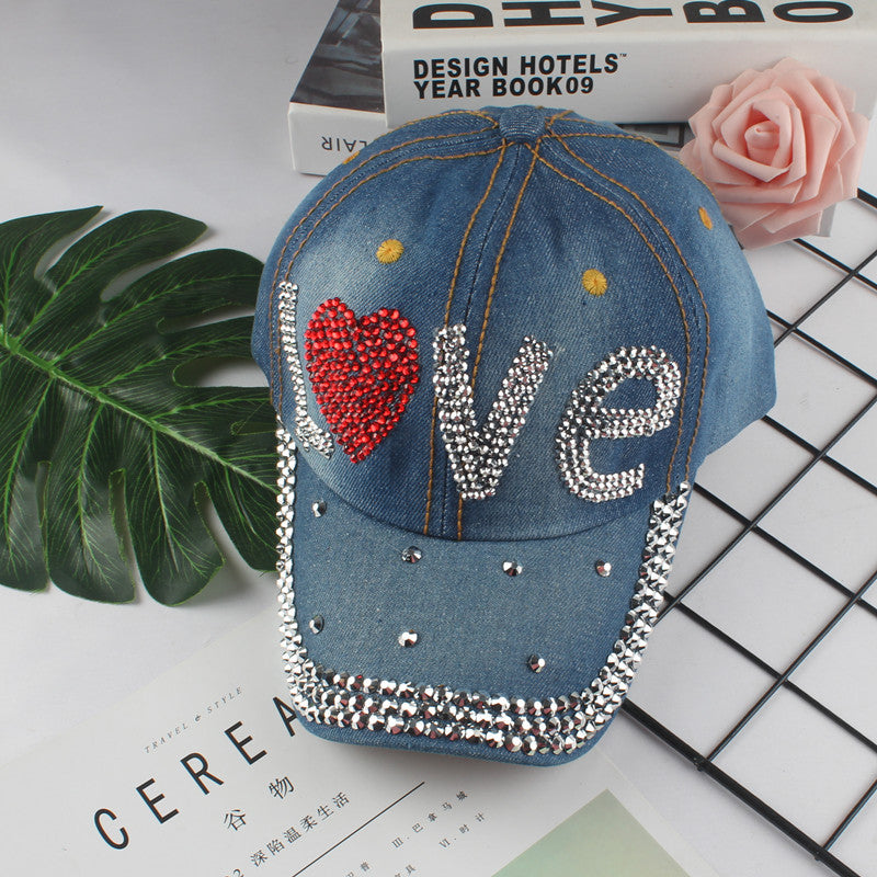 Wholesale Leisure Diamond Inlaid Cotton Baseball Caps