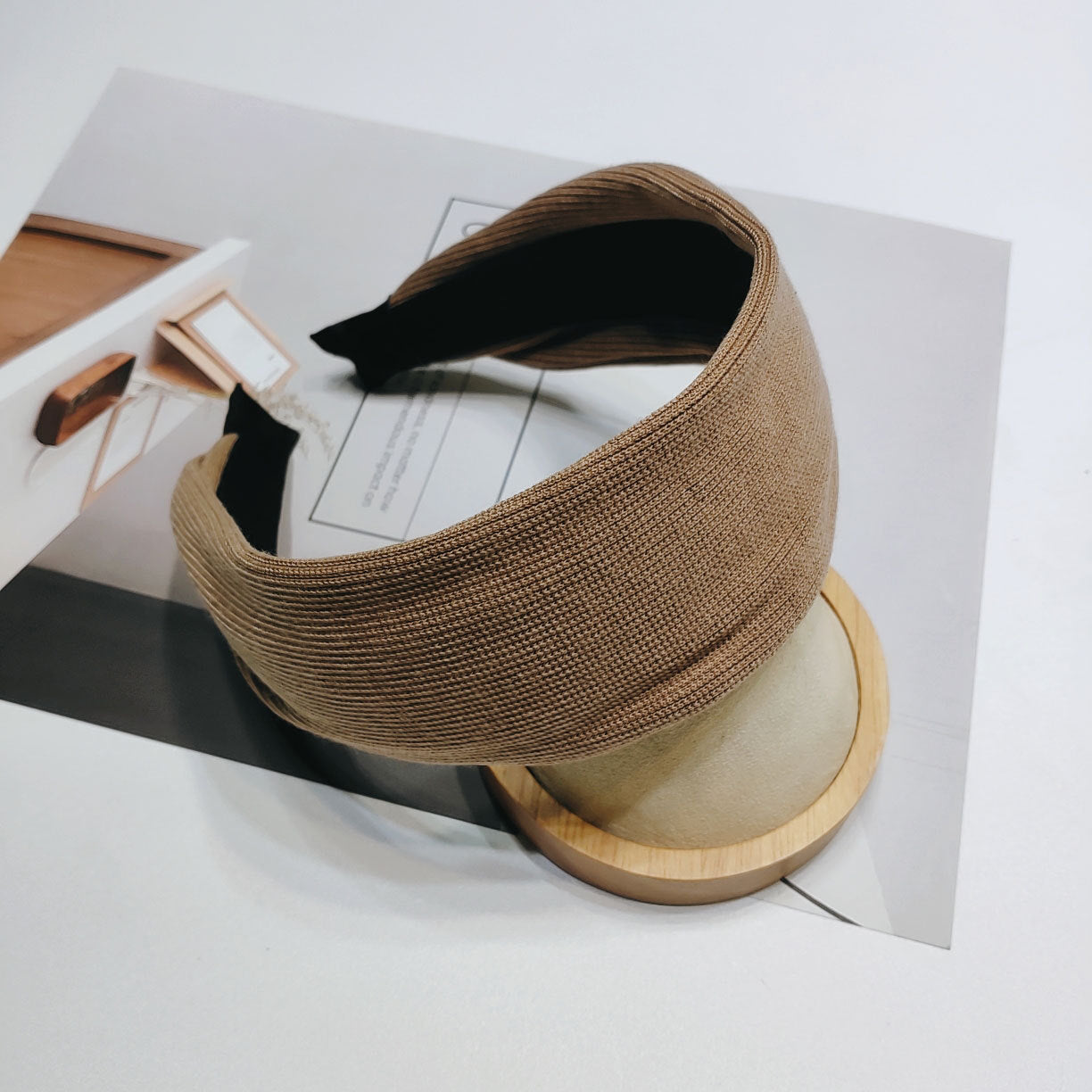 Wholesale Simple Retro Fabric Wide Edge Hair Bands