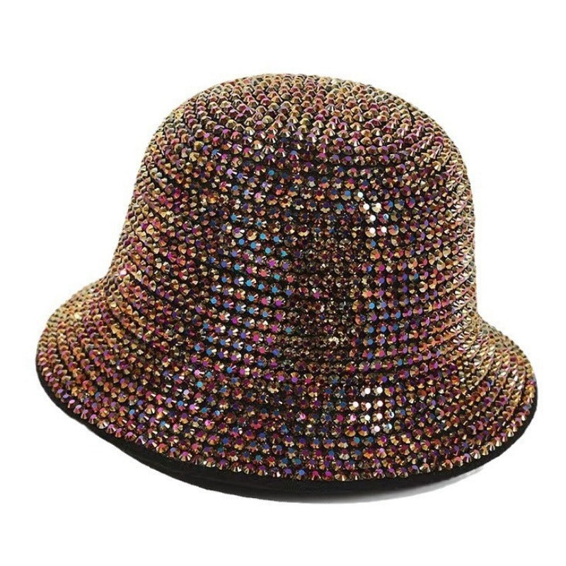 Wholesale Woolen Sparkling Diamond Performance Fisherman Hats