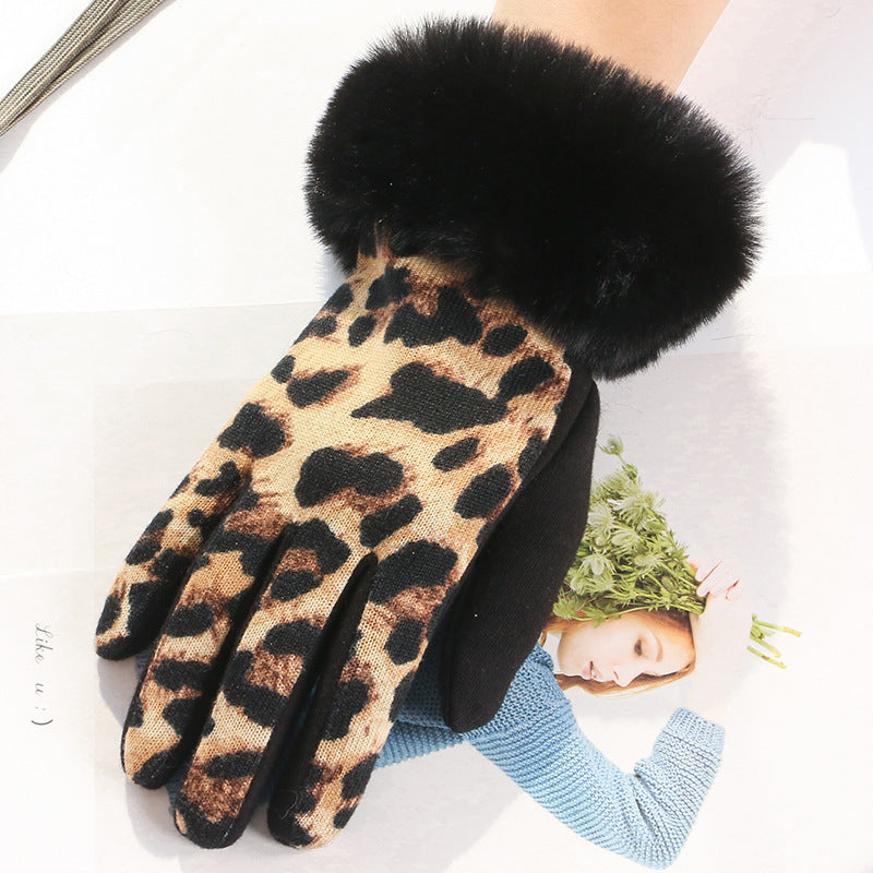 Wholesale Women's Winter Warmth Plush and Thick Cute Polyester Glove